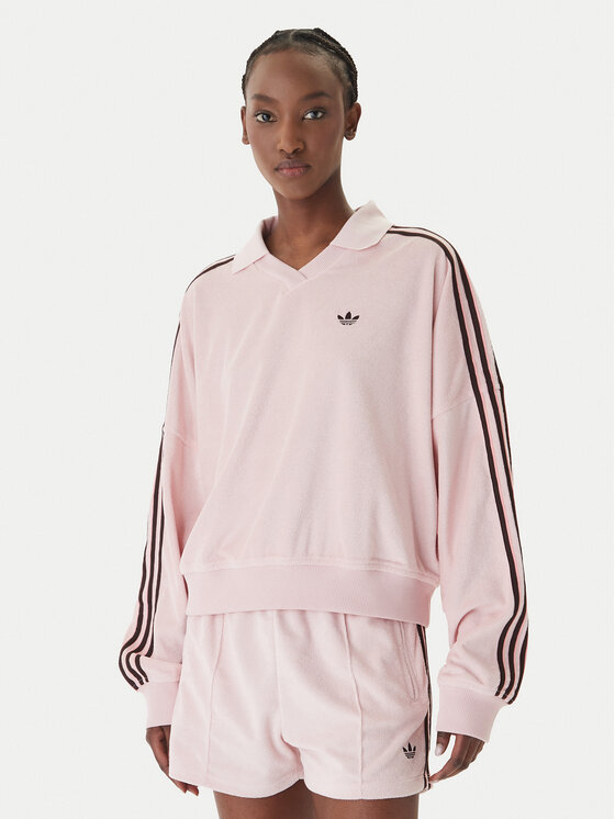 adidas adidas Bluză Terry Towel KD1400 Roz Oversize