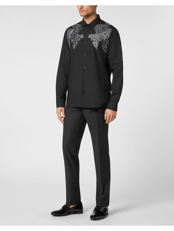 PHILIPP PLEIN PHILIPP PLEIN Camicia 11471 Nero Fitted Fit