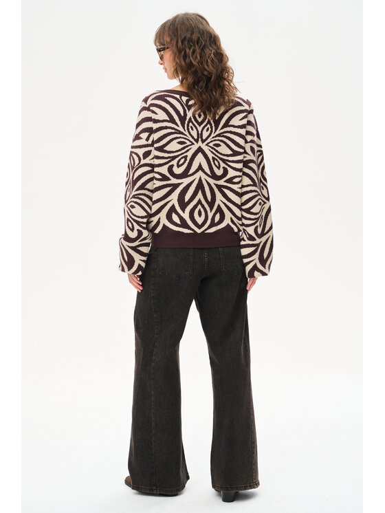 blue shadow blue shadow Sweter Pegy Brązowy Regular Fit