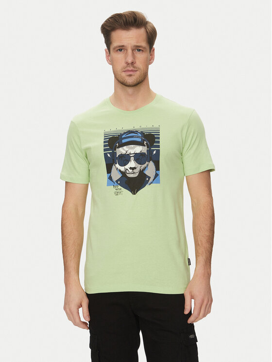 Blend Blend T-krekls 20717766 Zaļš Regular Fit