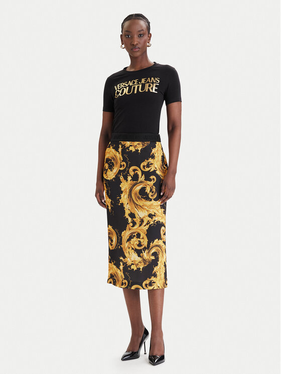 Versace Jeans Couture Versace Jeans Couture Puzdrová sukňa 80HAE806 NS820 Čierna Slim Fit