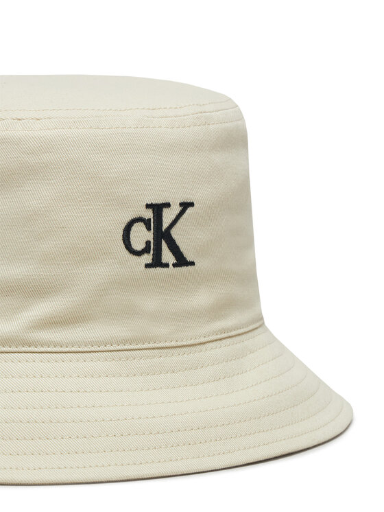 Calvin Klein Jeans Calvin Klein Jeans Skrybėlė Embroidered Monogram Bucket Hat LV04K5020G Balta