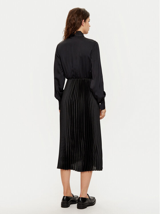 KARL LAGERFELD KARL LAGERFELD Rochie tip cămașă A1W13020 Negru Regular Fit
