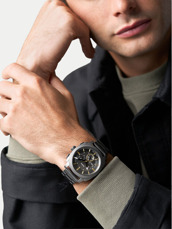 Fossil Fossil Hodinky Machine Chrono FS6160 Šedá