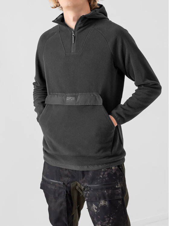 4F 4F Bluza techniczna FOB Czarny Regular Fit
