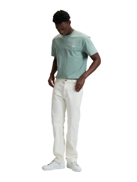 Lee Lee Jeansy West Biały Straight Fit