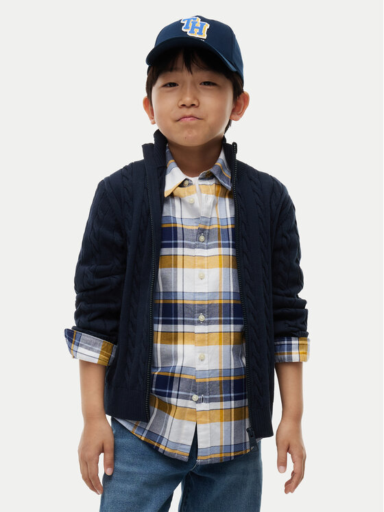 Tommy Hilfiger Tommy Hilfiger Kardigan KB0KB10625 Tmavomodrá Regular Fit