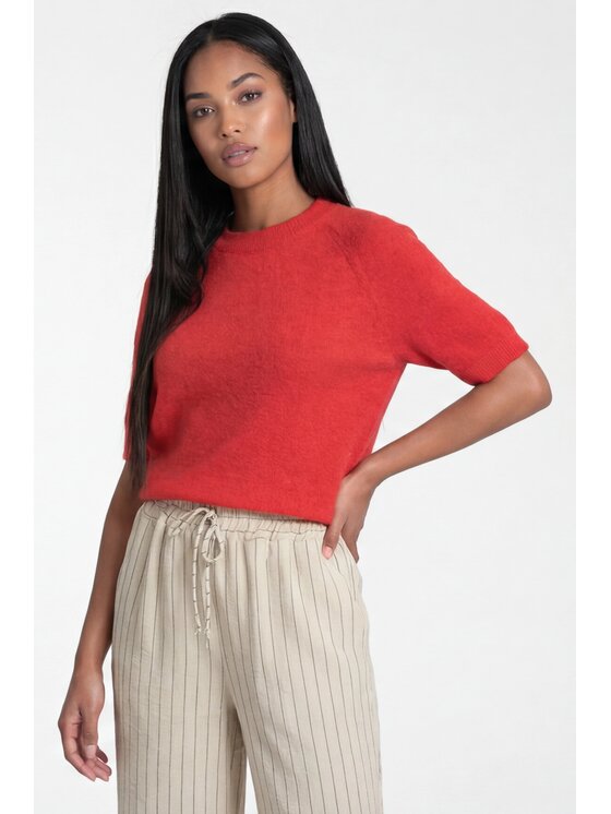 FIGL FIGL Svetr M1320 Červená Regular Fit