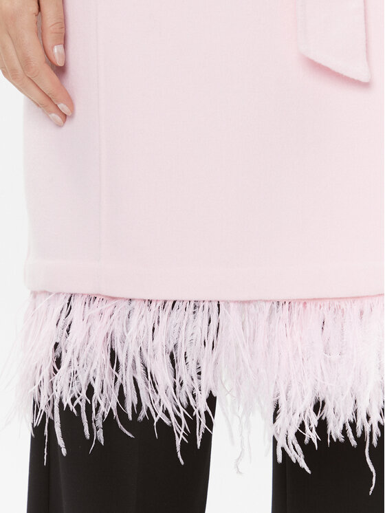TWINSET TWINSET Μάλλινο παλτό 232TP2010 Ροζ Regular Fit