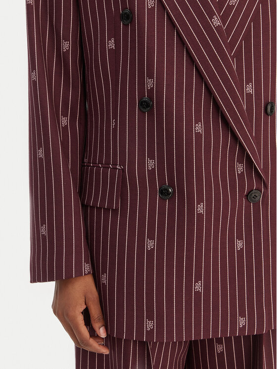 HUGO HUGO Marynarka Antegi 50554428 Bordowy Relaxed Fit