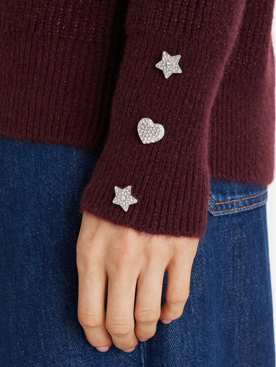 Morgan Morgan Sweter 252-MSTAR Bordowy Regular Fit