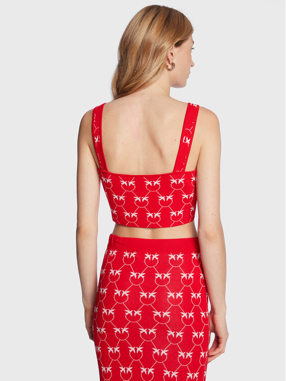 PINKO Pinko Felső 100210 A0IS Piros Slim Fit