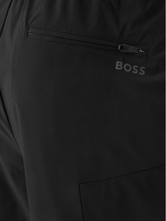 BOSS Boss Riidest püksid T_Urbanex-CargoLight 50508339 Must Tapered Fit