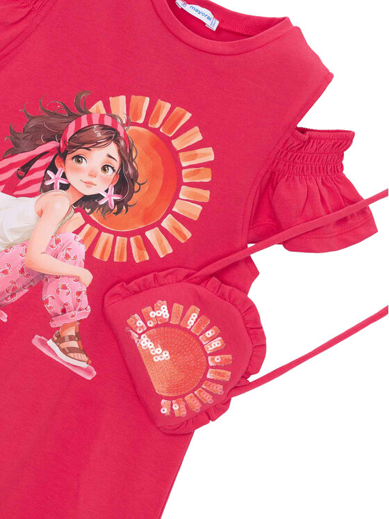 Mayoral Mayoral Vestito estivo 3941 Rosso Regular Fit