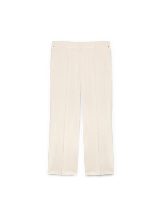 Fiorella Rubino Fiorella Rubino Pantaloni di tessuto P107T004760N002 Écru Cropp Fit