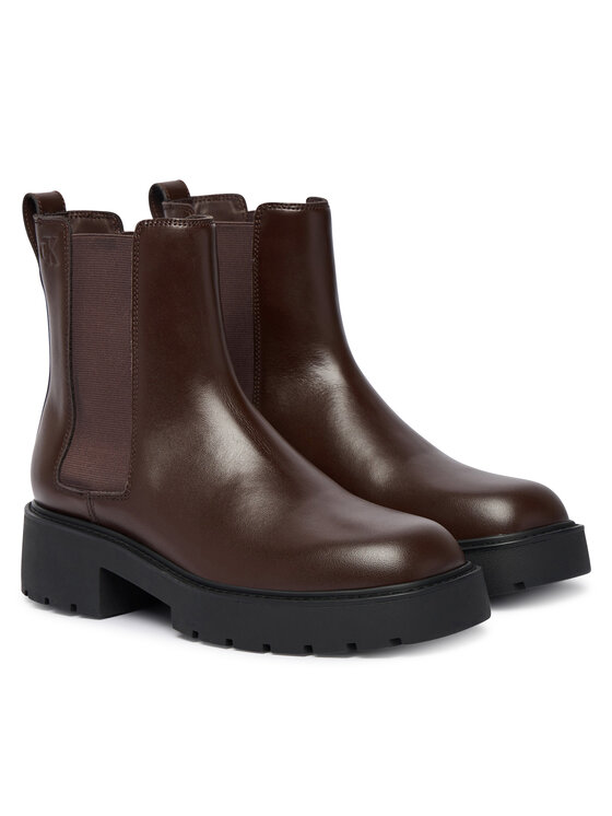 Calvin Klein Calvin Klein Členková obuv s elastickým prvkom Chunky Chelsea Boot Pol Lth HW0HW03267 Čierna