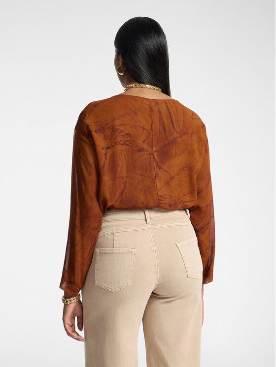 Elena Mirò Elena Mirò Blusa 2019Z100072N001 Arancione Boxy Fit