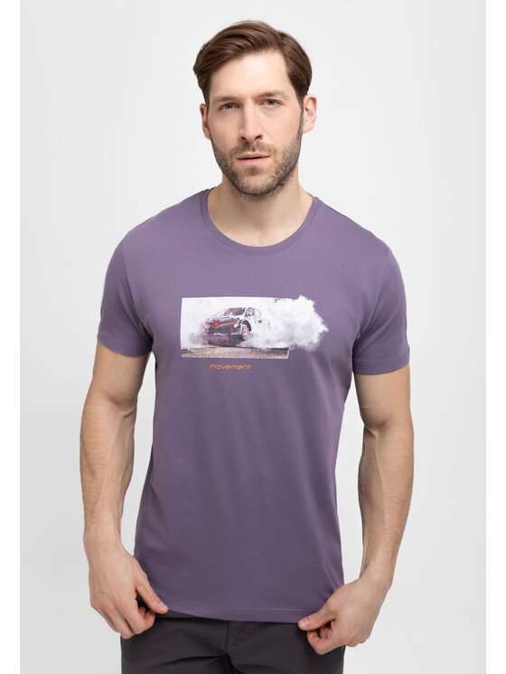 Volcano Volcano T-Shirt T-DUST Fioletowy Regular Fit
