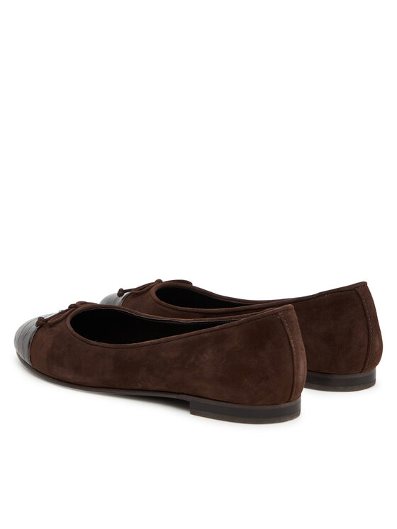 Tory Burch Tory Burch Baleriny Cap-Toe Ballet 169866 Brązowy