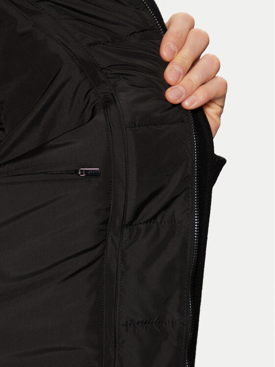 JOOP! JOOP! Vilnonis paltas 17 JC-251Makse 30043638 Juoda Regular Fit