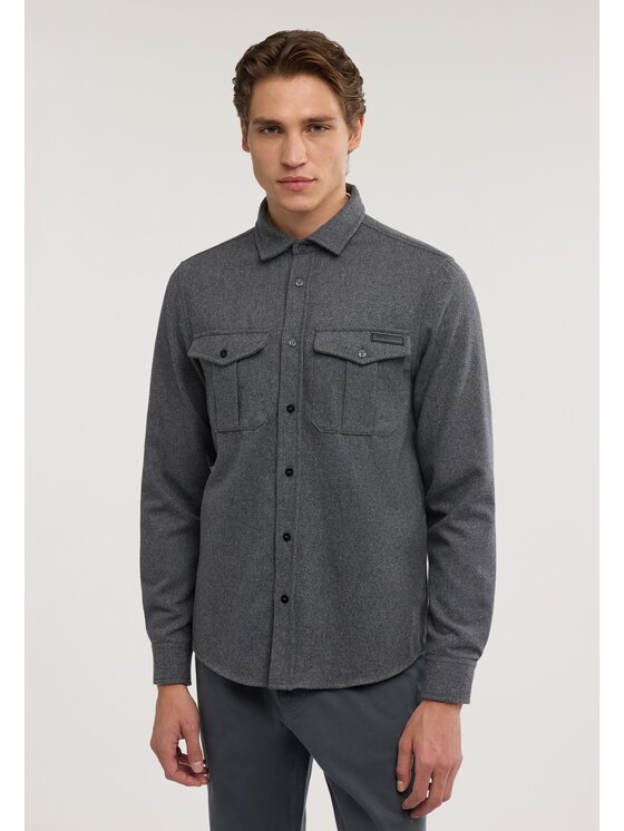 Trussardi Trussardi Camicia 5033N000075N0GX Grigio Regular Fit