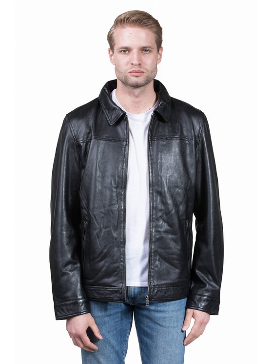 David Ryan David Ryan Kurtka skórzana VITO Czarny Regular Fit