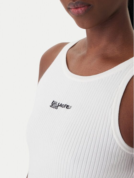 Karl Lagerfeld Jeans Karl Lagerfeld Jeans Top B1W18024 Ekrüüvärv Slim Fit