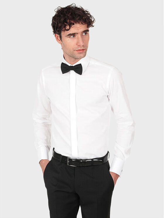 Evenemen Evenemen Koszula w strukturę OSLO Biały Slim Fit