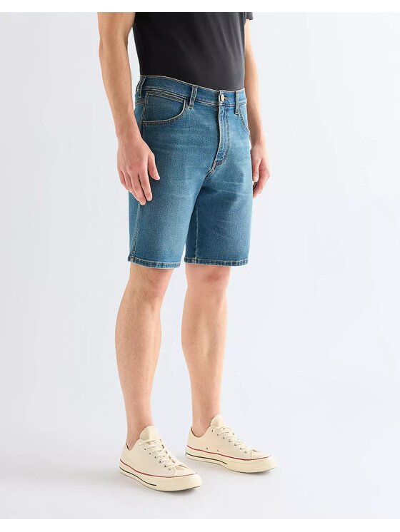 Wrangler Wrangler Szorty jeansowe FRONTIER SHORT Niebieski Regular Fit
