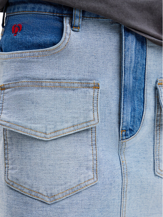 Desigual Desigual Gonna di jeans Rimini 24SWFD08 Blu Regular Fit