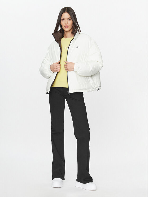 Calvin Klein Jeans Calvin Klein Jeans Žieminė striukė 90's J20J222333 Balta Oversize