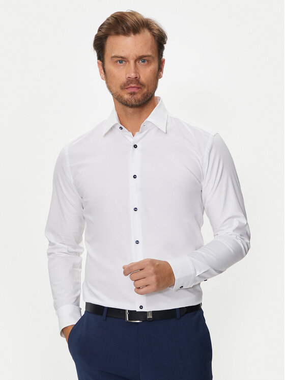 Boss Košulja 50519867 Bijela Slim Fit