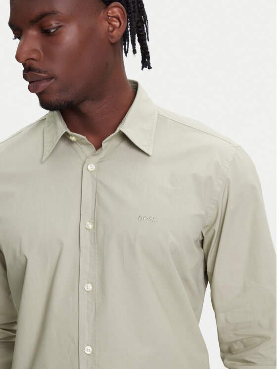 BOSS BOSS Koszula Relegant 50518304 Zielony Regular Fit