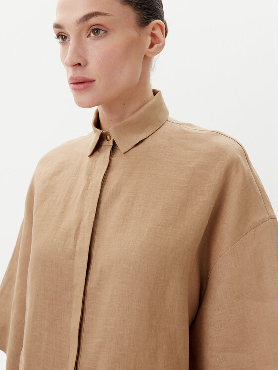 Max Mara Max Mara Koszula Mirano 2516111028 Beżowy Relaxed Fit