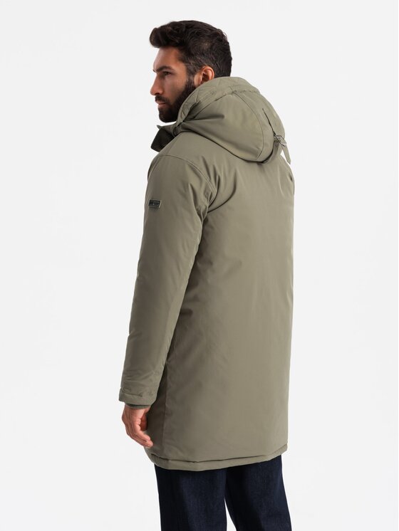 Ombre Ombre Parka OM-JALJ-0166 Khaki Regular Fit