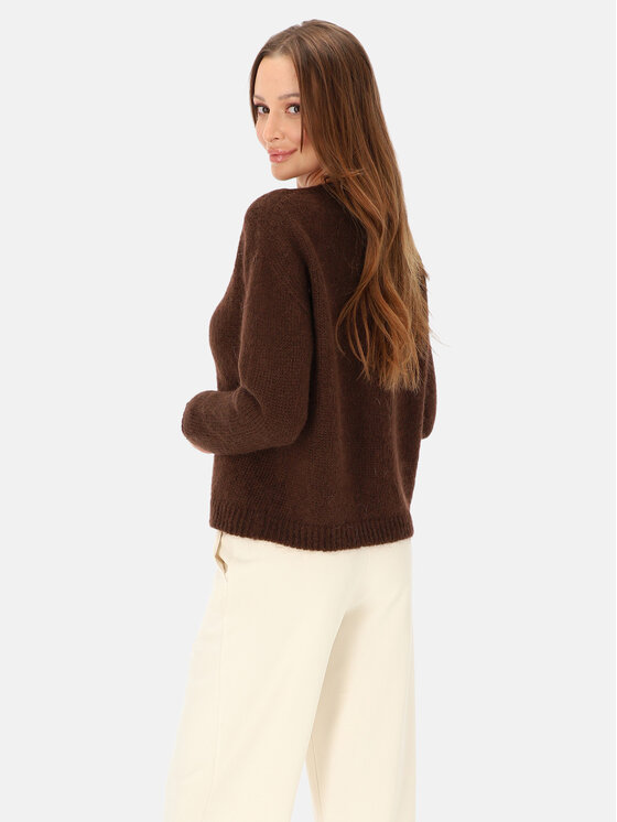 L’AF L’AF Sweter Nelli Brązowy Regular Fit