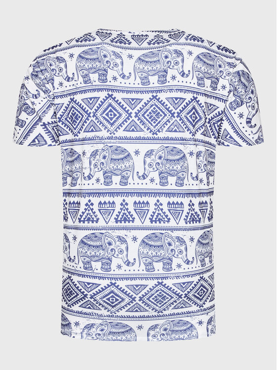 T-shirt Unisex Elephants Pattern Multicolore