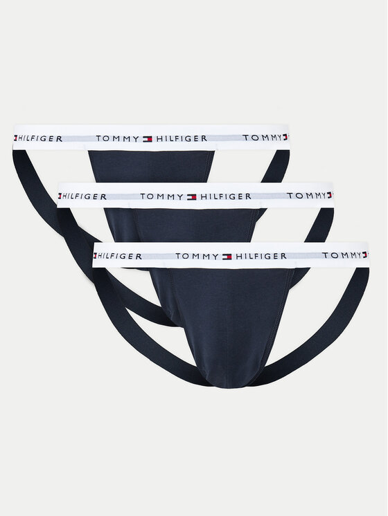 Tommy Hilfiger Set 3 Parov Slipov Jock Strap UM0UM03377 Mornarsko Modra