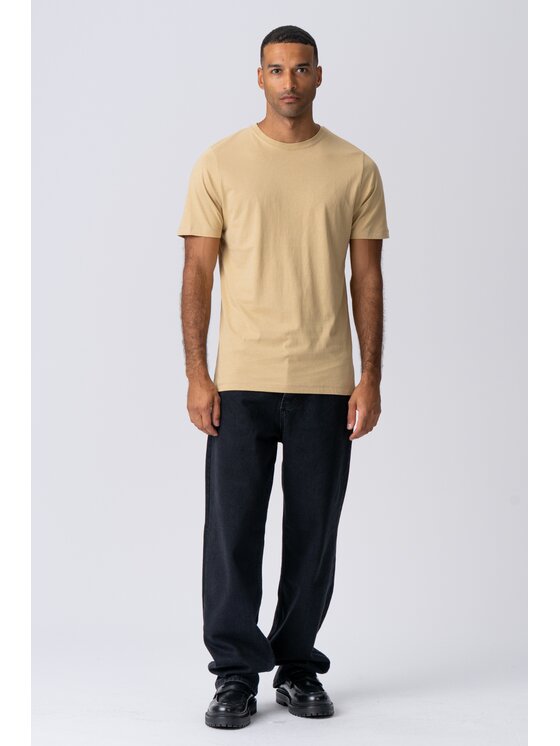 TeeShoppen TeeShoppen T-Shirt 'Basic Collection' Beżowy Regular Fit