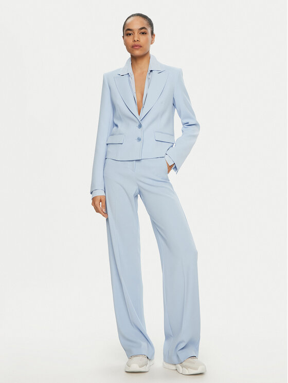 Patrizia Pepe Patrizia Pepe Sako 8S0517/A545-CA38 Světle modrá Regular Fit