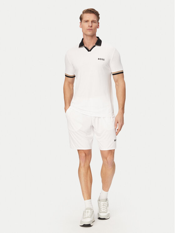 BOSS BOSS Tricou polo Serve 2 50559200 Alb Slim Fit