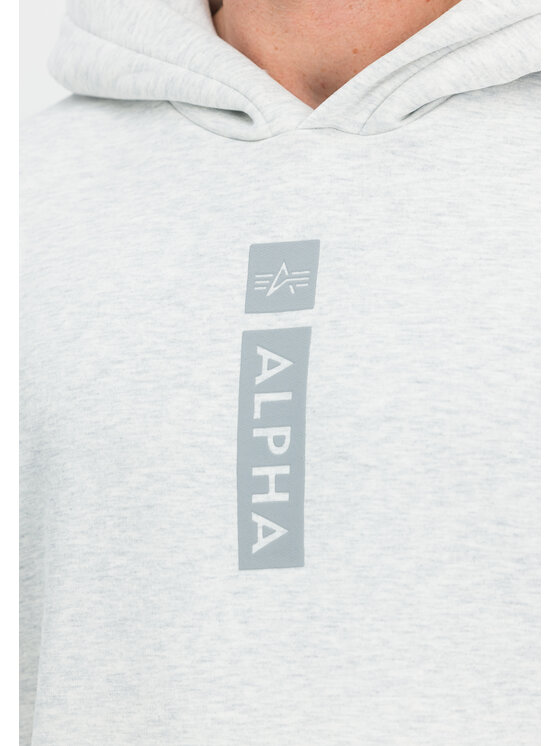 Alpha Industries Alpha Industries Bluza Alpha Puff Print Hoodie Szary Regular Fit