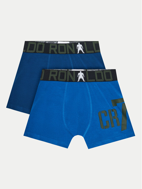 Lot de 2 boxers Garçon Cristiano Ronaldo CR7, Taille : 13_15Y, Bleu, 84100-51