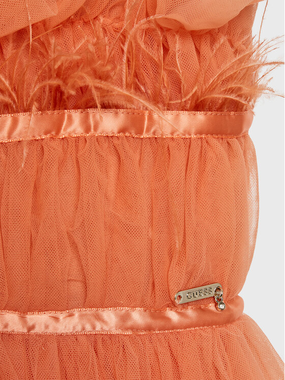 Guess Guess Елегантна рокля J3RK20 WEEO0 Оранжев Regular Fit