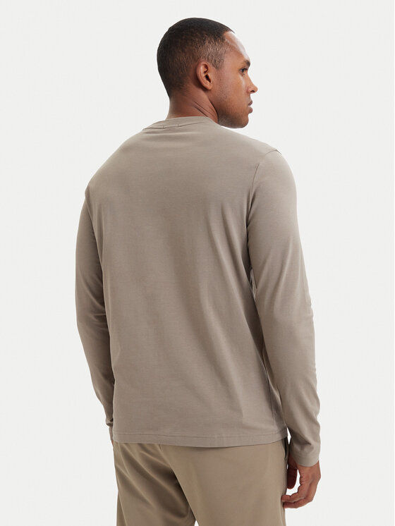 BOSS BOSS Majica z dolgimi rokavi 50506365 Temno bež Regular Fit