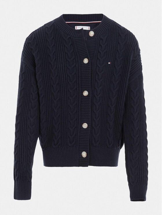 Tommy Hilfiger Tommy Hilfiger Kardigāns KG0KG07628 Tumši zils Regular Fit