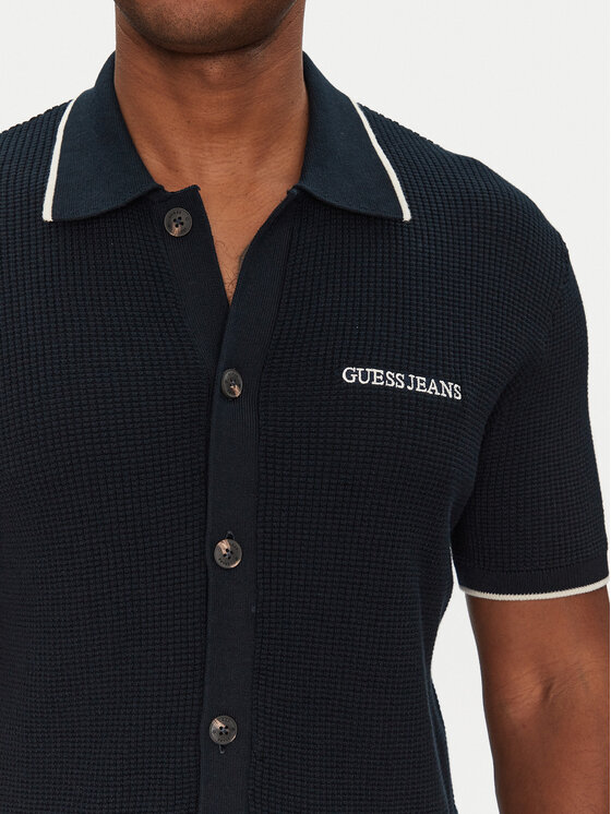Guess Jeans Guess Jeans Polo M5GR18 Z3HM1 Granatowy Regular Fit