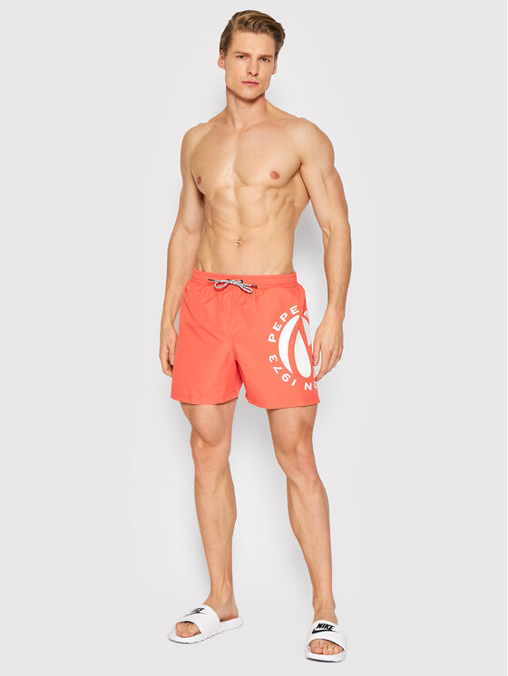 Pepe Jeans Pepe Jeans Szorty kąpielowe Renzo PMB10319 Pomarańczowy Regular Fit