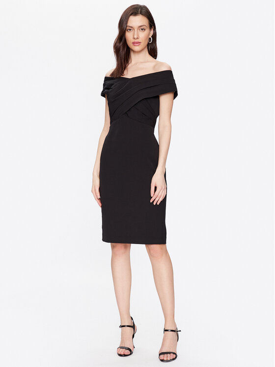 LAUREN RALPH LAUREN Lauren Ralph Lauren Cocktail obleka 253855241003 Črna Regular Fit