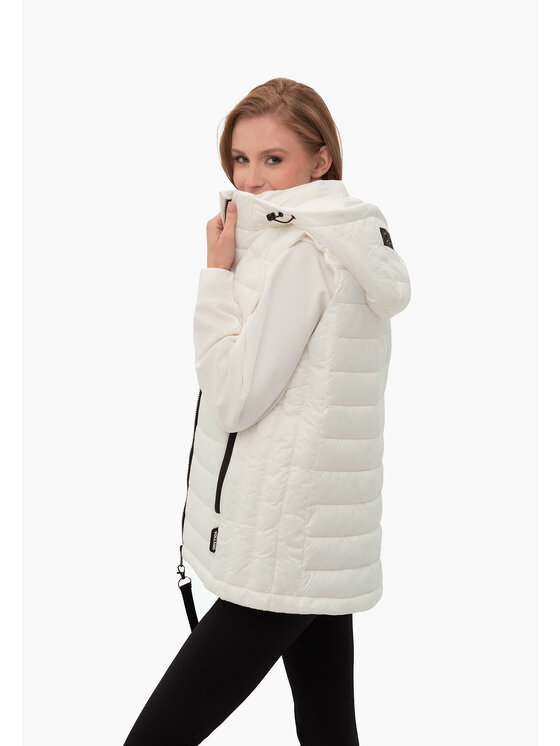 Volcano Volcano Bezrękawnik V-HARMONY Biały Regular Fit